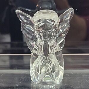 Vintage Gorham Angel Fine Lead Crystal Figurine Holiday Decor Small 2"